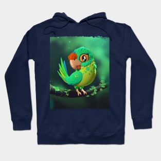 Cute Orange-fronted parakeet on a tree Hoodie